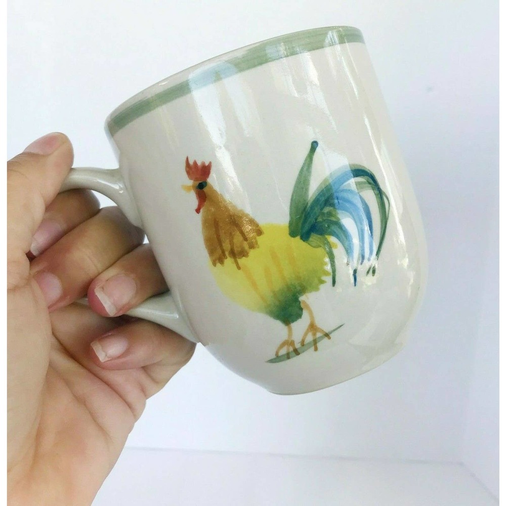 Mulberry Home Collection Rooster Mug Hand Painted